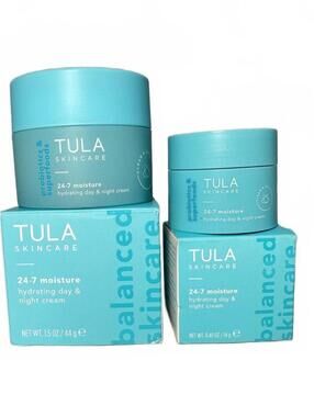 2/$99 ✨ TULA 24-7 Moisture Hydrating Day & Night Cream Set Full + Travel NIB